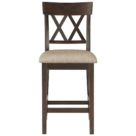 Double X-Back Counter Height Chair